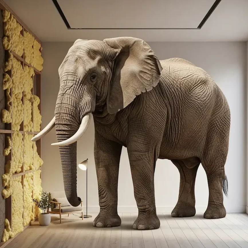 imagen 1 elefante en habitacion