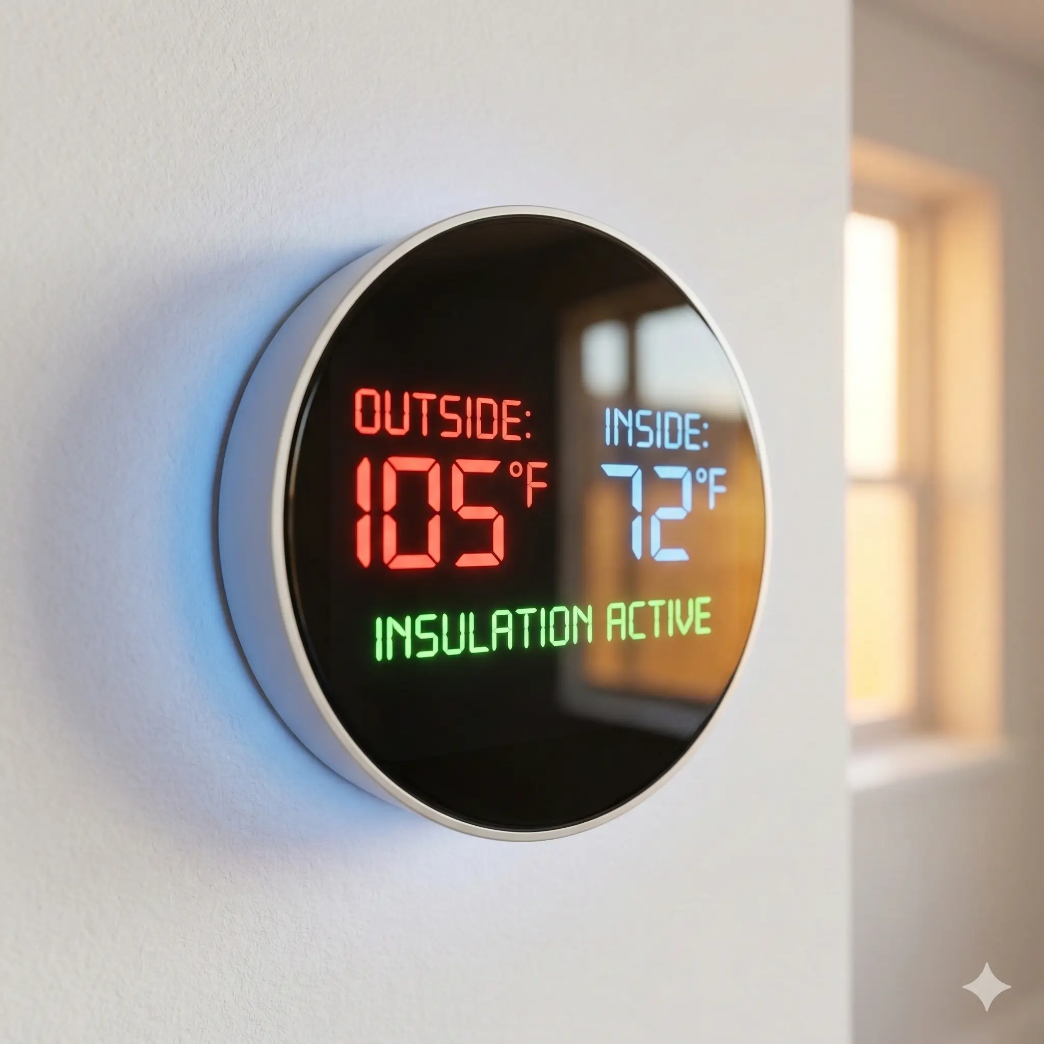 thermostat summer cooling insulation savings