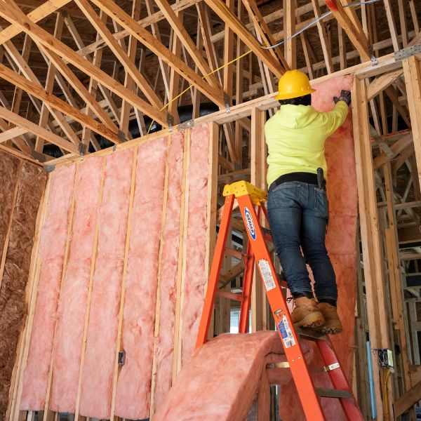 clean fiberglass + installler man